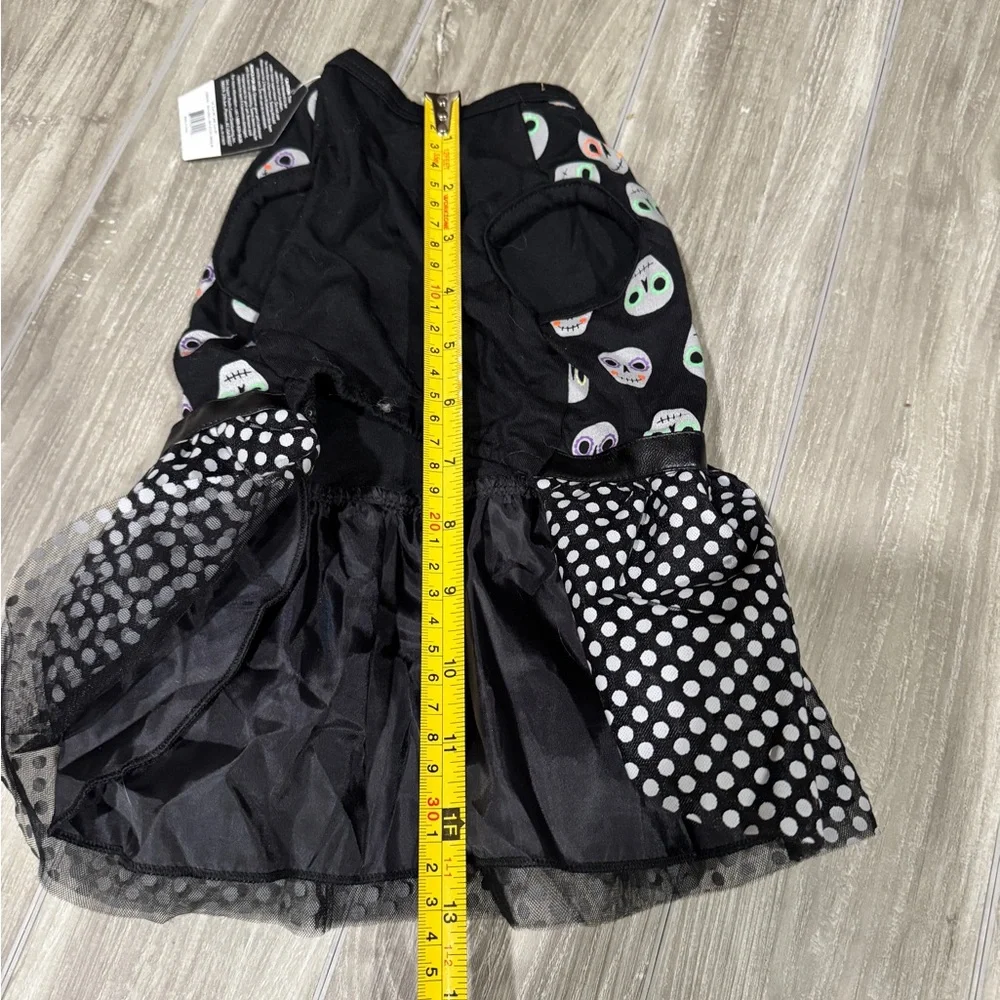 Halloween black day of the dead skull dog dress - medium